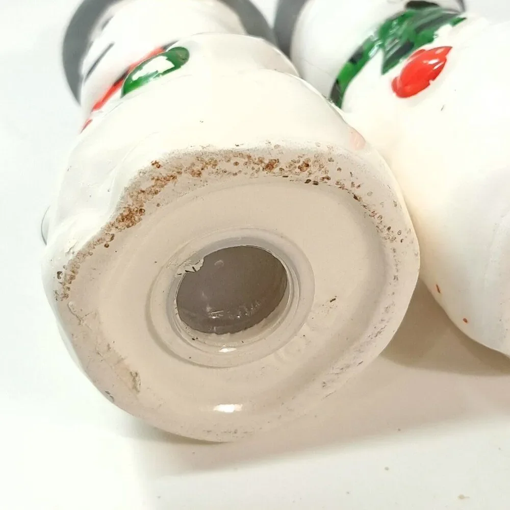 Toscany Collection Snowman salt & Pepper shakers Japan ceramic Christmas Vintage
